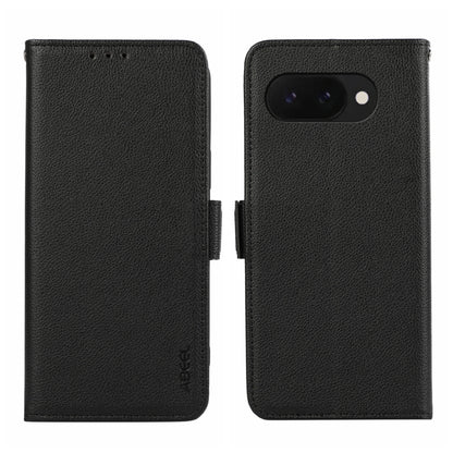 ABEEL Side-Magnetic Litchi Pattern Leather RFID Phone Case, For Google Pixel 9a engabe3796 Mobile Accessories - APEXEL INDIA - Mobile Lens - Mobile Camera Lens - Cellphone Accessories - Phone Lens - Smartphone Lens