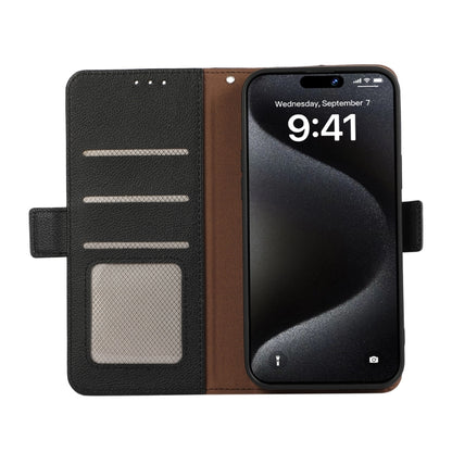 ABEEL Side-Magnetic Litchi Pattern Leather RFID Phone Case, For Google Pixel 9a engabe3796 Mobile Accessories - APEXEL INDIA - Mobile Lens - Mobile Camera Lens - Cellphone Accessories - Phone Lens - Smartphone Lens