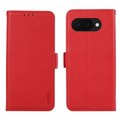 ABEEL Side-Magnetic Litchi Pattern Leather RFID Phone Case, For Google Pixel 9a engabe3796 Mobile Accessories - APEXEL INDIA - Mobile Lens - Mobile Camera Lens - Cellphone Accessories - Phone Lens - Smartphone Lens