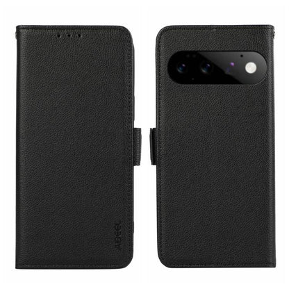 ABEEL Side-Magnetic Litchi Pattern Leather RFID Phone Case, For Google Pixel 11 Pro XL, For Google Pixel 11 / 11 Pro, For Google Pixel 10a, For Google Pixel 9a