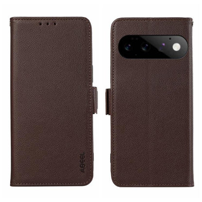 ABEEL Side-Magnetic Litchi Pattern Leather RFID Phone Case, For Google Pixel 11 Pro XL, For Google Pixel 11 / 11 Pro, For Google Pixel 10a, For Google Pixel 9a