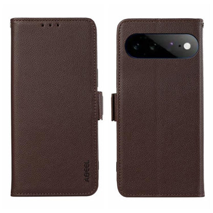 ABEEL Side-Magnetic Litchi Pattern Leather RFID Phone Case, For Google Pixel 11 Pro XL, For Google Pixel 11 / 11 Pro, For Google Pixel 10a, For Google Pixel 9a