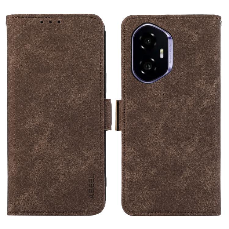 ABEEL Frosted Magnetic RFID Leather Phone Case, For Honor 400 Global 156.5mm, For Honor X9C 5G Global