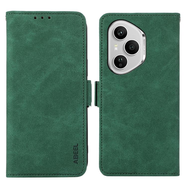 ABEEL Frosted Magnetic RFID Leather Phone Case, For Honor 400 Smart / X7d 5G Global, For Honor X6c 4G, For Honor 400 Pro Global 160.8mm, For Honor 400 Lite Global