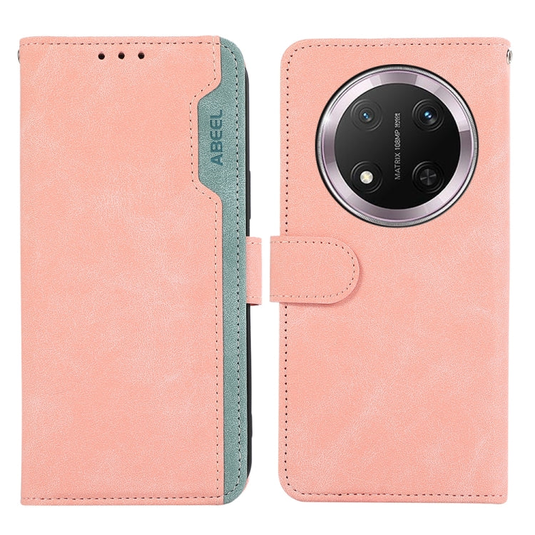 ABEEL Color Block Magnetic RFID Leather Phone Case, For Honor 400 Global 156.5mm, For Honor X9C 5G Global