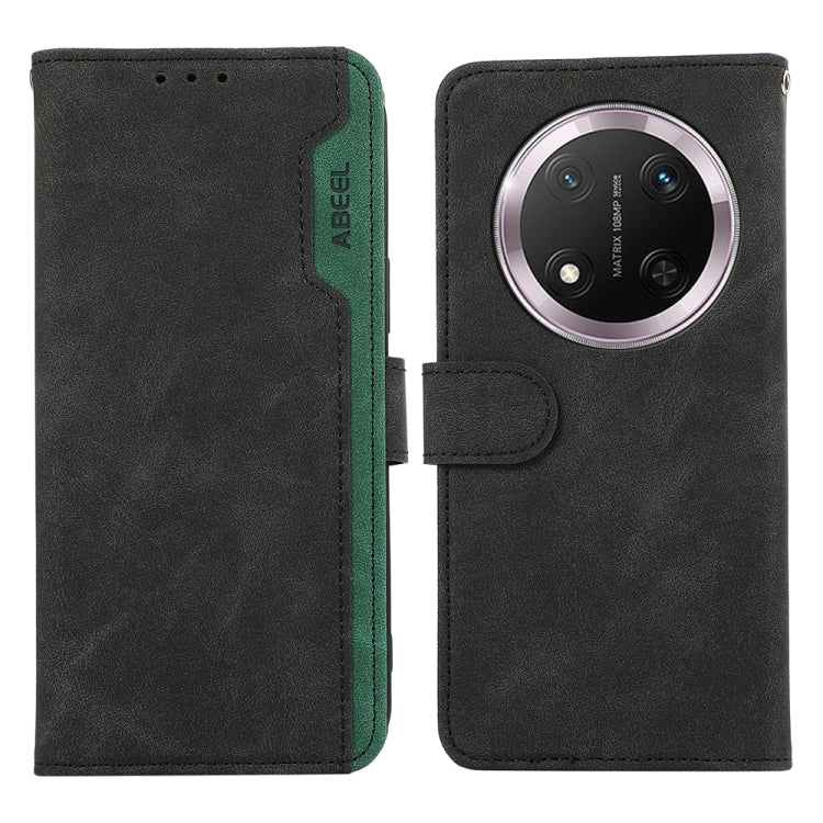 ABEEL Color Block Magnetic RFID Leather Phone Case, For Honor 400 Global 156.5mm, For Honor X9C 5G Global