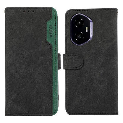 ABEEL Color Block Magnetic RFID Leather Phone Case, For Honor 400 Global 156.5mm, For Honor X9C 5G Global