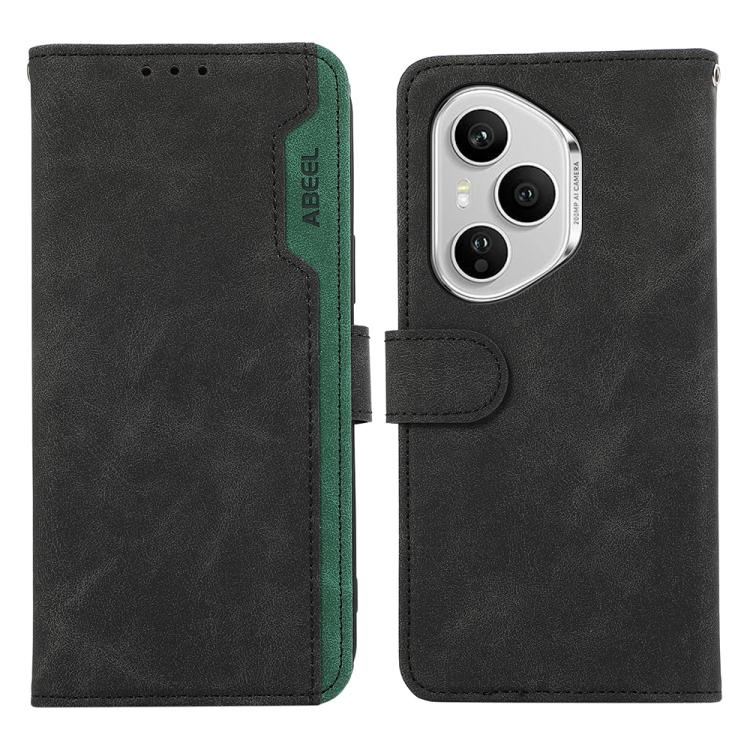 ABEEL Color Block Magnetic RFID Leather Phone Case, For Honor 400 Smart / X7d 5G Global, For Honor X6c 4G, For Honor 400 Pro Global 160.8mm, For Honor 400 Lite Global