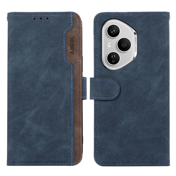 ABEEL Color Block Magnetic RFID Leather Phone Case, For Honor 400 Smart / X7d 5G Global, For Honor X6c 4G, For Honor 400 Pro Global 160.8mm, For Honor 400 Lite Global