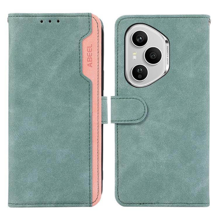ABEEL Color Block Magnetic RFID Leather Phone Case, For Honor 400 Smart / X7d 5G Global, For Honor X6c 4G, For Honor 400 Pro Global 160.8mm, For Honor 400 Lite Global