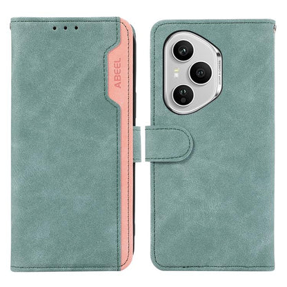 ABEEL Color Block Magnetic RFID Leather Phone Case, For Honor 400 Smart / X7d 5G Global, For Honor X6c 4G, For Honor 400 Pro Global 160.8mm, For Honor 400 Lite Global