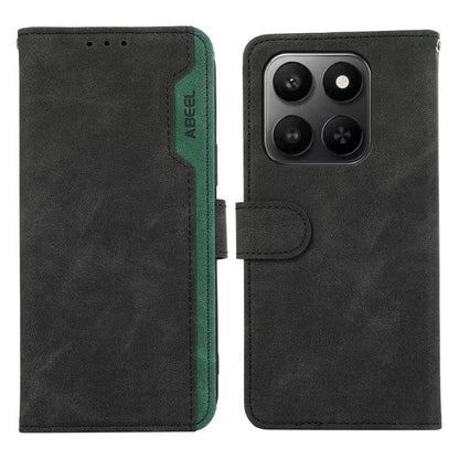 ABEEL Color Block Magnetic RFID Leather Phone Case, For Honor 400 Smart / X7d 5G Global, For Honor X6c 4G, For Honor 400 Pro Global 160.8mm, For Honor 400 Lite Global