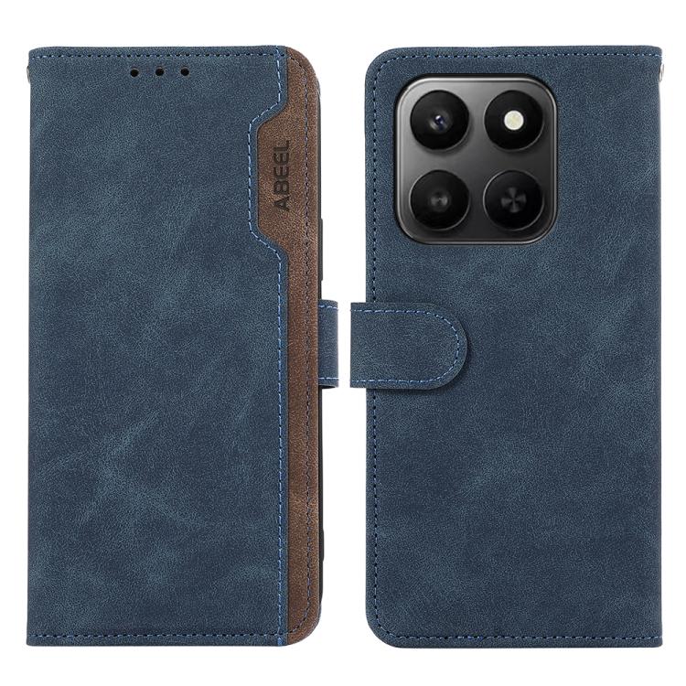ABEEL Color Block Magnetic RFID Leather Phone Case, For Honor 400 Smart / X7d 5G Global, For Honor X6c 4G, For Honor 400 Pro Global 160.8mm, For Honor 400 Lite Global