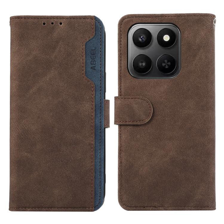 ABEEL Color Block Magnetic RFID Leather Phone Case, For Honor 400 Smart / X7d 5G Global, For Honor X6c 4G, For Honor 400 Pro Global 160.8mm, For Honor 400 Lite Global