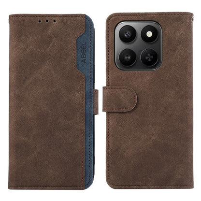 ABEEL Color Block Magnetic RFID Leather Phone Case, For Honor 400 Smart / X7d 5G Global, For Honor X6c 4G, For Honor 400 Pro Global 160.8mm, For Honor 400 Lite Global