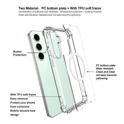 IMAK Space Shield PC + TPU Airbag Shockproof MagSafe Phone Case, For Samsung Galaxy S25 5G, For Samsung Galaxy S25+ 5G, For Samsung Galaxy S25 Ultra 5G, For Samsung Galaxy S24 FE 5G, For Samsung Galaxy S24 Ultra 5G engima3680 Samsung Accessories - imak - Mobile Lens - Mobile Camera Lens - Cellphone Accessories - Phone Lens - Smartphone Lens