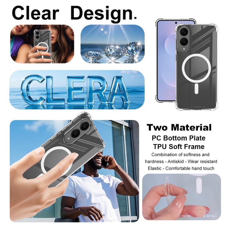 IMAK Space Shield PC + TPU Airbag Shockproof MagSafe Phone Case, For Samsung Galaxy S25 Edge 5G, For Samsung Galaxy S25 5G, For Samsung Galaxy S25+ 5G, For Samsung Galaxy S25 Ultra 5G, For Samsung Galaxy S24 Ultra 5G Samsung Accessories - imak - Mobile Lens - Mobile Camera Lens - Cellphone Accessories - Phone Lens - Smartphone Lens