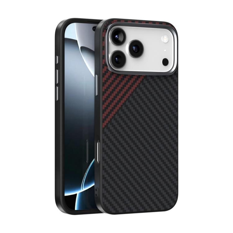 ABEEL C Carbon Fiber Series 6D Micro Relief MagSafe Phone Case, For iPhone 17e / 16e, For iPhone 17 Pro Max, For iPhone 17 Pro, For iPhone 17, For iPhone Air, For iPhone 16 Pro Max