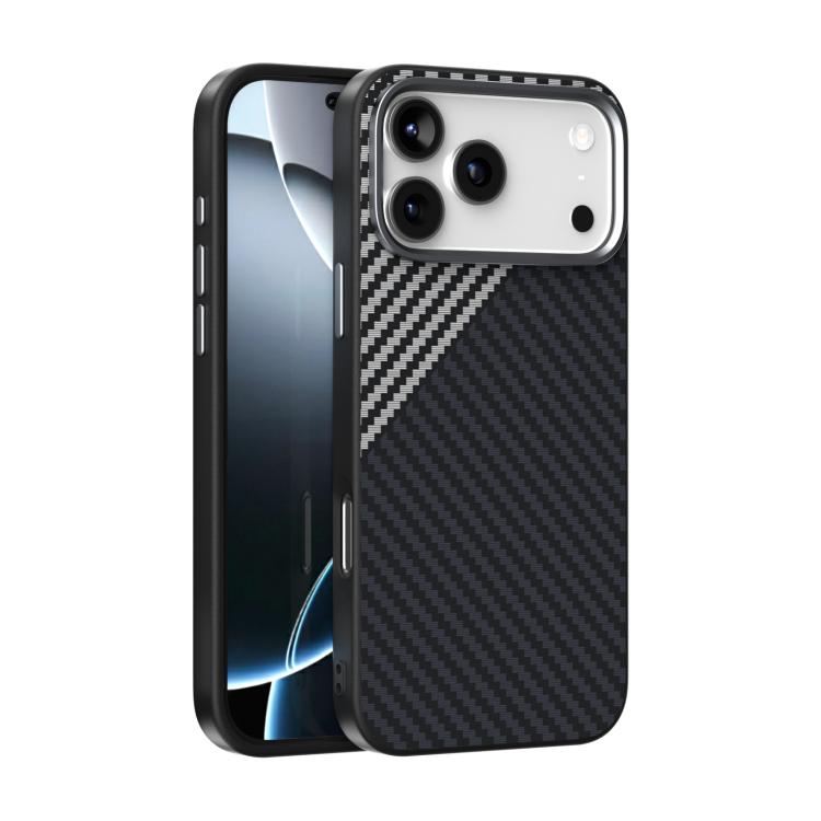 ABEEL C Carbon Fiber Series 6D Micro Relief MagSafe Phone Case, For iPhone 17e / 16e, For iPhone 17 Pro Max, For iPhone 17 Pro, For iPhone 17, For iPhone Air, For iPhone 16 Pro Max