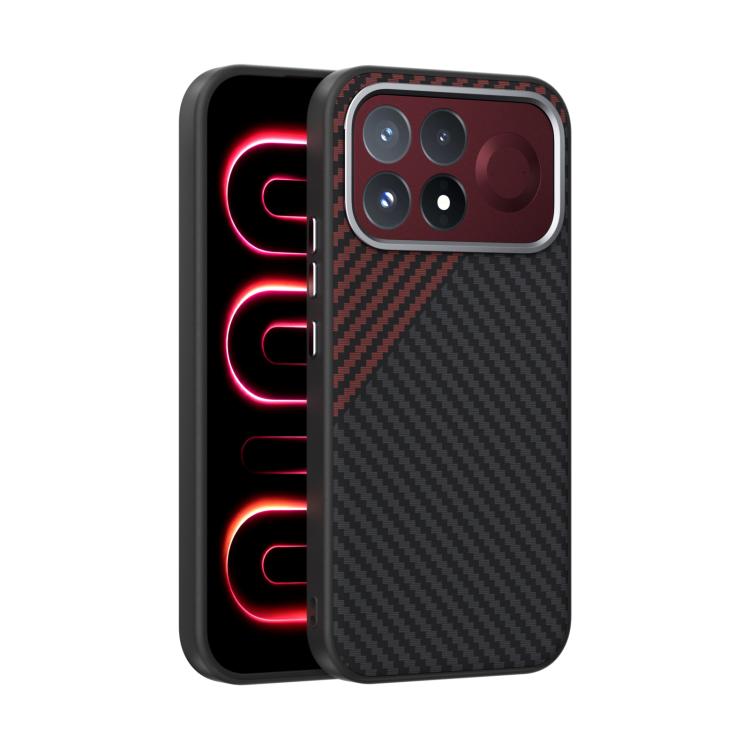 ABEEL C Carbon Fiber Series 6D Micro Relief MagSafe Phone Case, For Redmi K100 Pro Max 5G, For Redmi K100 Pro 5G, For Redmi K90 Pro Max/Poco F8 Ultra, For Redmi K90/Poco F8 Pro, For Redmi K90 Pro Max Champion Edition, For Redmi K80 Pro