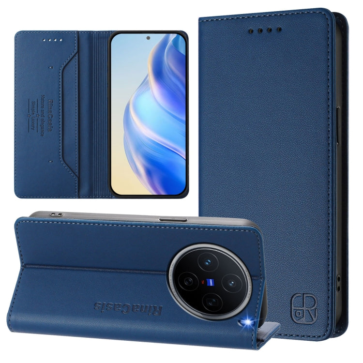 RC01 Dual-Folded Magnetic Suction RFID Leather Phone Case, For vivo Y19s 4G Global, For vivo X200, For vivo X200 Pro mini