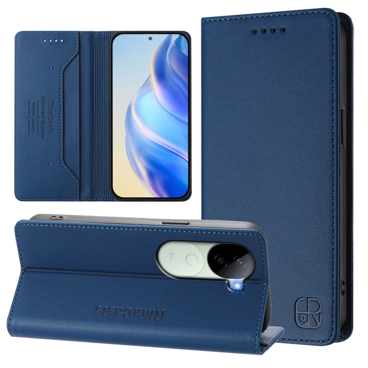 RC01 Dual-Folded Magnetic Suction RFID Leather Phone Case, For vivo X200 Pro, For vivo V40 Lite 5G IDN, For vivo V40e 5G India / iQOO Z9s 5G