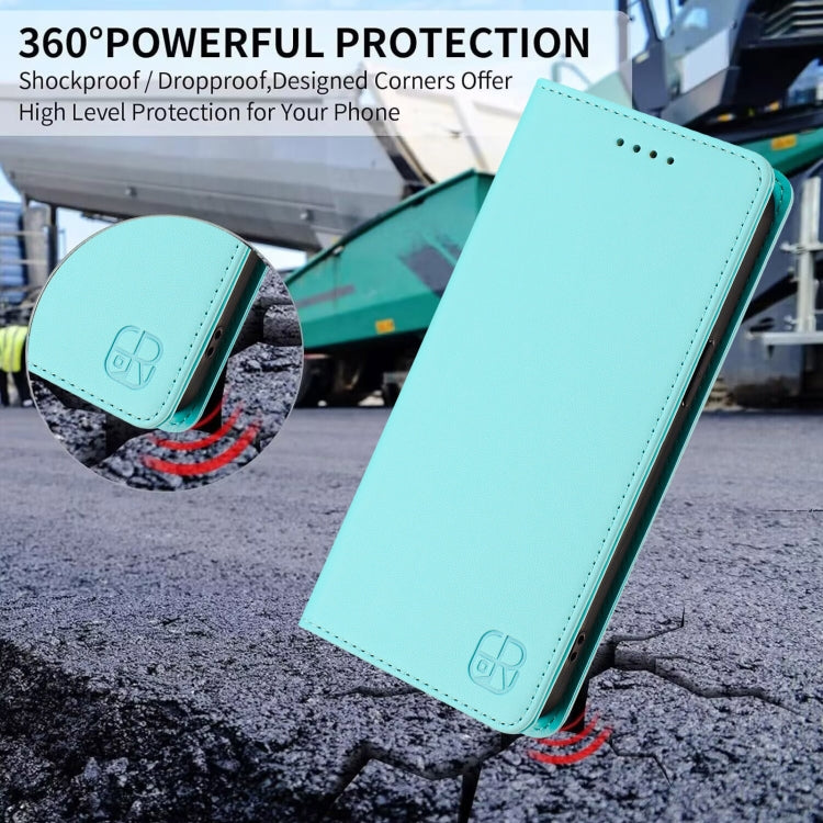 RC01 Dual-Folded Magnetic Suction RFID Leather Phone Case, For vivo V40 5G / V40 Pro 5G Global, For vivo Y300 Pro, For vivo iQOO Z9s Pro / T3 Pro India