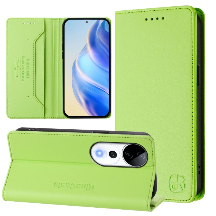 RC01 Dual-Folded Magnetic Suction RFID Leather Phone Case, For vivo V40 5G / V40 Pro 5G Global, For vivo Y300 Pro, For vivo iQOO Z9s Pro / T3 Pro India