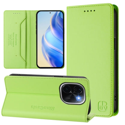RC01 Dual-Folded Magnetic Suction RFID Leather Phone Case, For vivo V40 5G / V40 Pro 5G Global, For vivo Y300 Pro, For vivo iQOO Z9s Pro / T3 Pro India