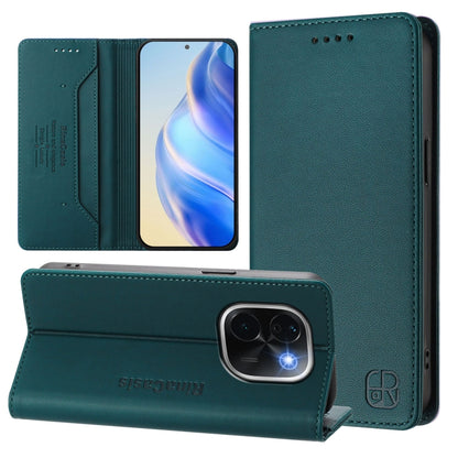 RC01 Dual-Folded Magnetic Suction RFID Leather Phone Case, For vivo V40 5G / V40 Pro 5G Global, For vivo Y300 Pro, For vivo iQOO Z9s Pro / T3 Pro India