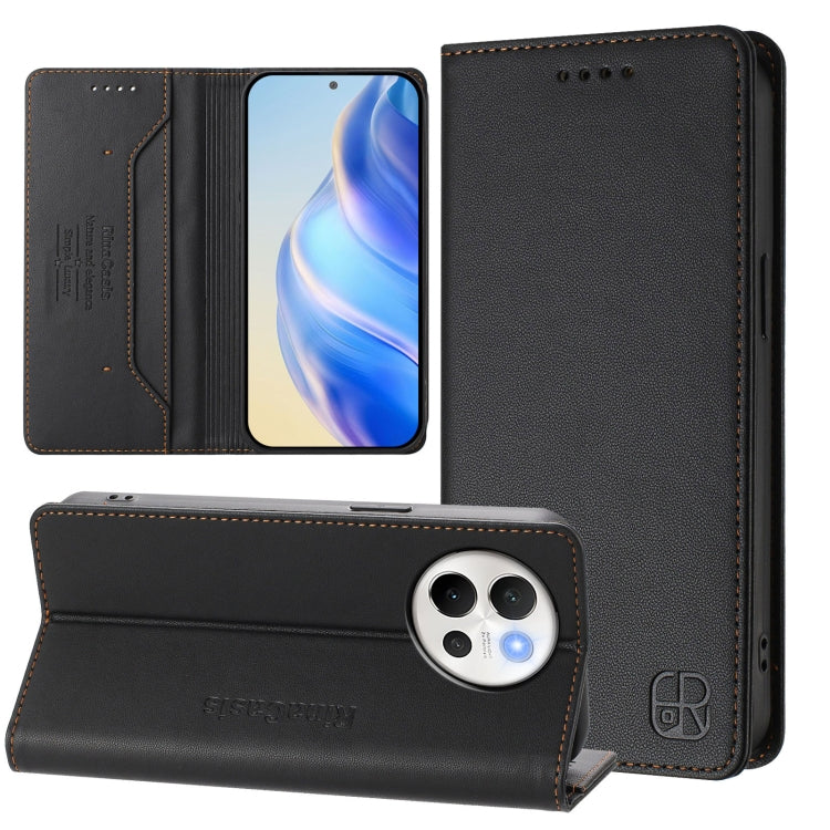 RC01 Dual-Folded Magnetic Suction RFID Leather Phone Case, For vivo V40 Lite 5G / V30e 5G Global, For vivo S19, For vivo Y28 4G