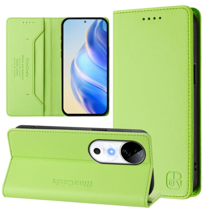 RC01 Dual-Folded Magnetic Suction RFID Leather Phone Case, For vivo V40 Lite 5G / V30e 5G Global, For vivo S19, For vivo Y28 4G