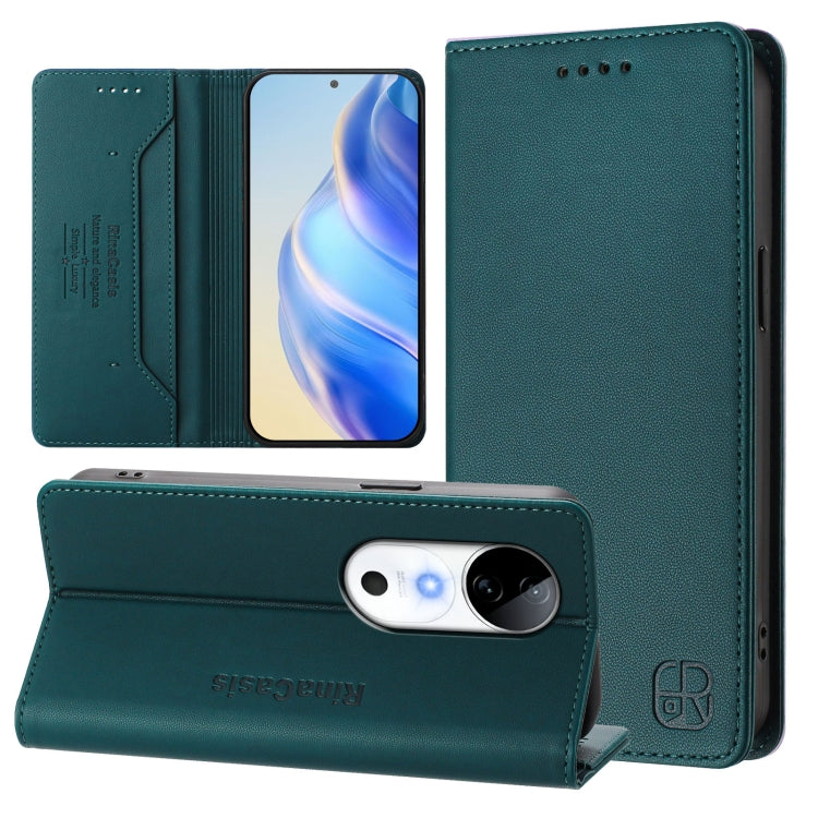 RC01 Dual-Folded Magnetic Suction RFID Leather Phone Case, For vivo V40 Lite 5G / V30e 5G Global, For vivo S19, For vivo Y28 4G
