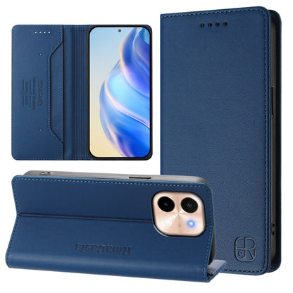 RC01 Dual-Folded Magnetic Suction RFID Leather Phone Case, For vivo V40 Lite 5G / V30e 5G Global, For vivo S19, For vivo Y28 4G