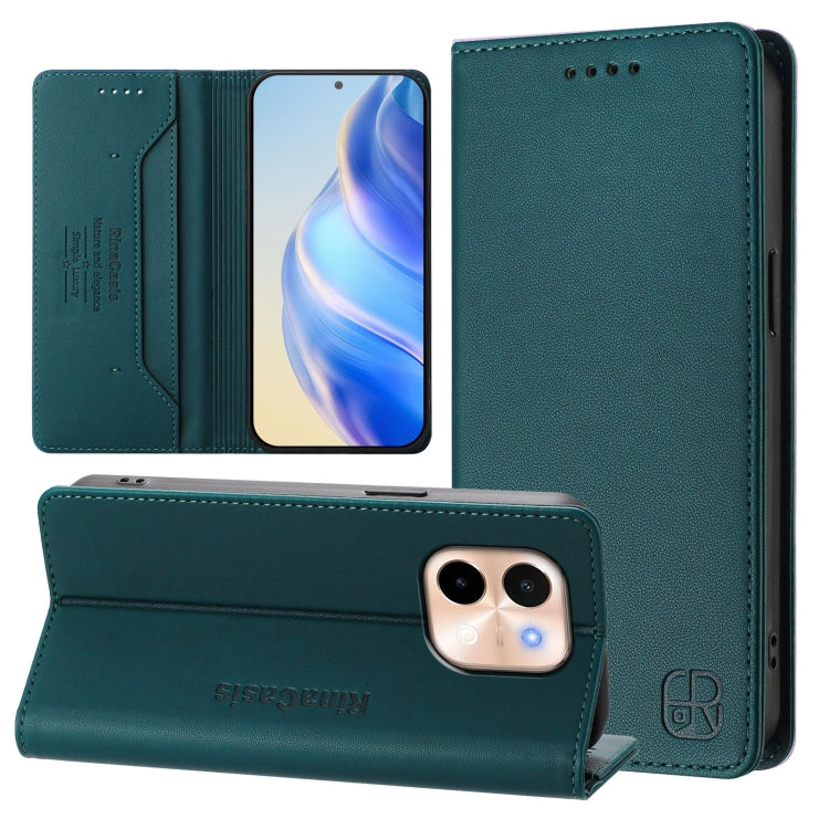 RC01 Dual-Folded Magnetic Suction RFID Leather Phone Case, For vivo V40 Lite 5G / V30e 5G Global, For vivo S19, For vivo Y28 4G