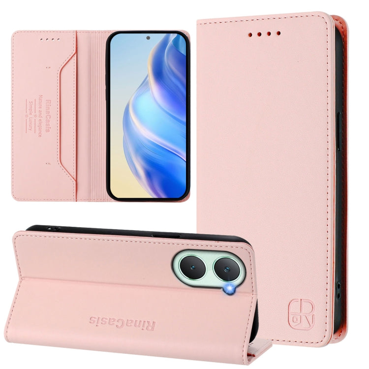 RC01 Dual-Folded Magnetic Suction RFID Leather Phone Case, For vivo X100s 5G, For vivo Y03 4G Global / Y18 4G, For vivo Y38 5G / Y200i / T3x Global
