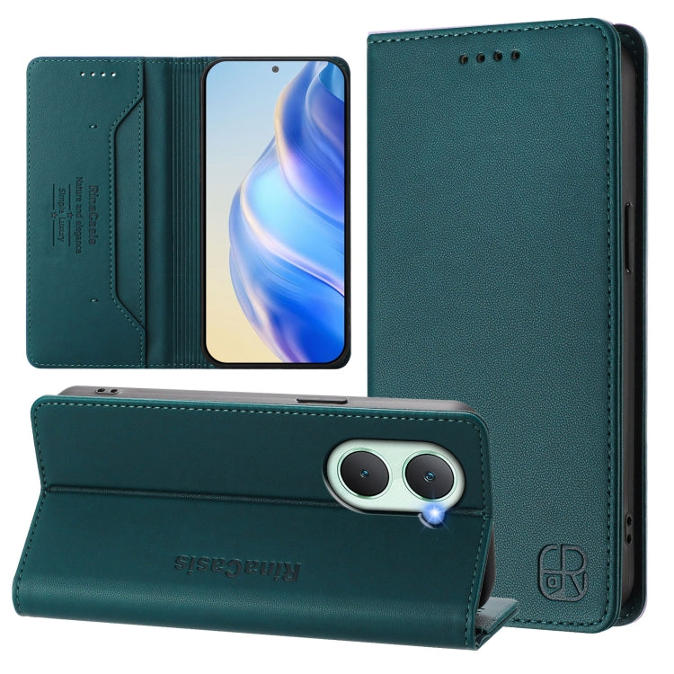 RC01 Dual-Folded Magnetic Suction RFID Leather Phone Case, For vivo X100s 5G, For vivo Y03 4G Global / Y18 4G, For vivo Y38 5G / Y200i / T3x Global