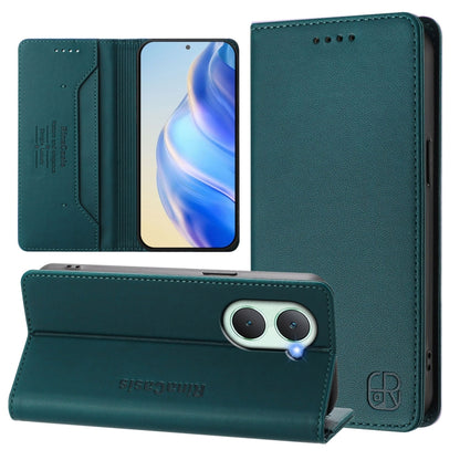 RC01 Dual-Folded Magnetic Suction RFID Leather Phone Case, For vivo X100s 5G, For vivo Y03 4G Global / Y18 4G, For vivo Y38 5G / Y200i / T3x Global