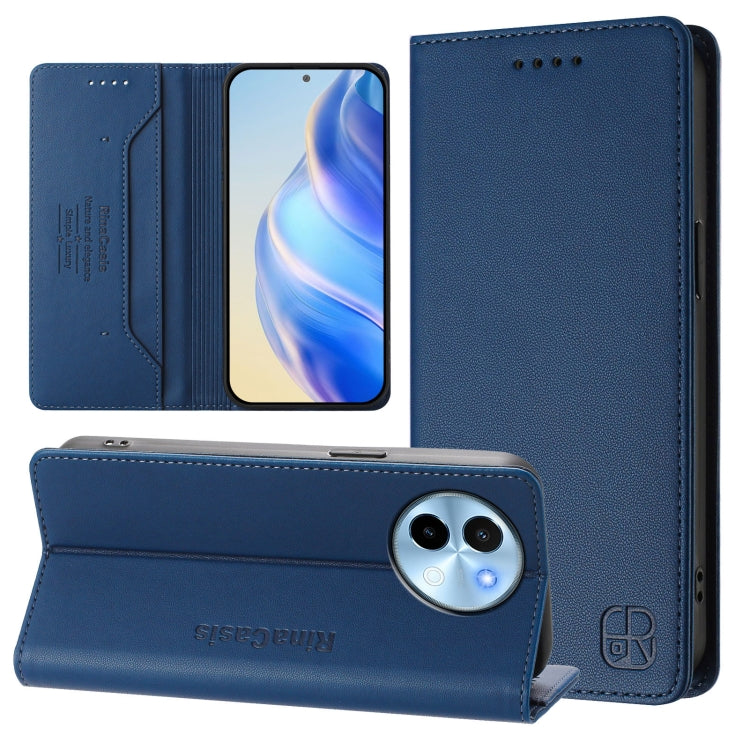 RC01 Dual-Folded Magnetic Suction RFID Leather Phone Case, For vivo X100s 5G, For vivo Y03 4G Global / Y18 4G, For vivo Y38 5G / Y200i / T3x Global