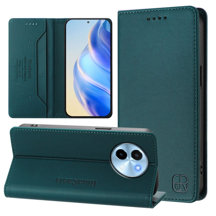 RC01 Dual-Folded Magnetic Suction RFID Leather Phone Case, For vivo X100s 5G, For vivo Y03 4G Global / Y18 4G, For vivo Y38 5G / Y200i / T3x Global