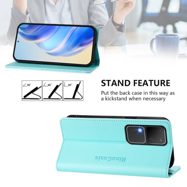 RC01 Dual-Folded Magnetic Suction RFID Leather Phone Case, For vivo V30 5G / V30 Pro Global, For vivo V29e 5G / Y200 5G Global, For vivo V29 5G Global / V29 Pro