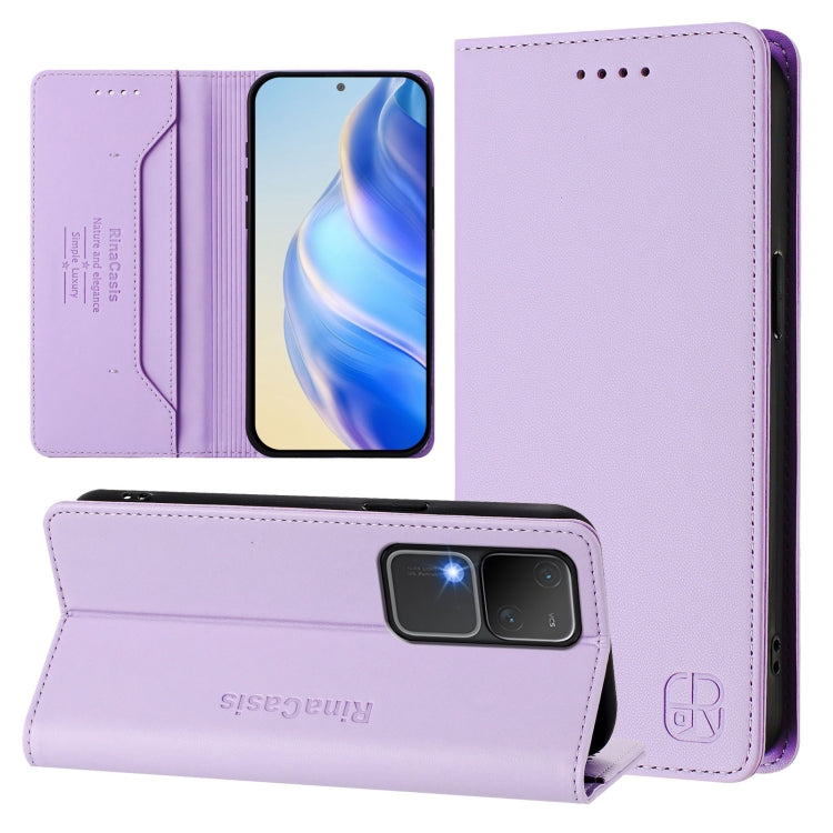 RC01 Dual-Folded Magnetic Suction RFID Leather Phone Case, For vivo V30 5G / V30 Pro Global, For vivo V29e 5G / Y200 5G Global, For vivo V29 5G Global / V29 Pro