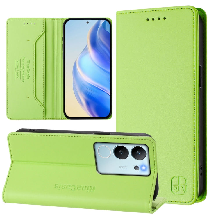 RC01 Dual-Folded Magnetic Suction RFID Leather Phone Case, For vivo V30 5G / V30 Pro Global, For vivo V29e 5G / Y200 5G Global, For vivo V29 5G Global / V29 Pro