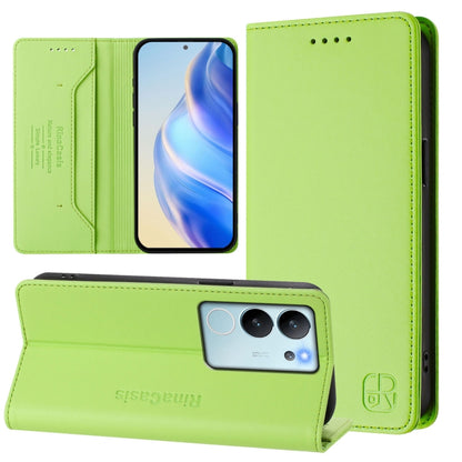RC01 Dual-Folded Magnetic Suction RFID Leather Phone Case, For vivo V30 5G / V30 Pro Global, For vivo V29e 5G / Y200 5G Global, For vivo V29 5G Global / V29 Pro