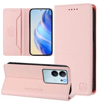 RC01 Dual-Folded Magnetic Suction RFID Leather Phone Case, For vivo V30 5G / V30 Pro Global, For vivo V29e 5G / Y200 5G Global, For vivo V29 5G Global / V29 Pro