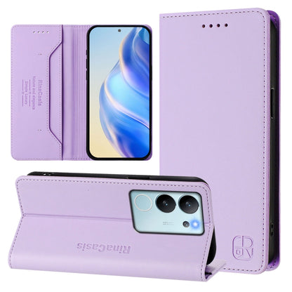 RC01 Dual-Folded Magnetic Suction RFID Leather Phone Case, For vivo V30 5G / V30 Pro Global, For vivo V29e 5G / Y200 5G Global, For vivo V29 5G Global / V29 Pro