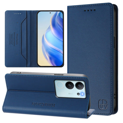 RC01 Dual-Folded Magnetic Suction RFID Leather Phone Case, For vivo V30 5G / V30 Pro Global, For vivo V29e 5G / Y200 5G Global, For vivo V29 5G Global / V29 Pro