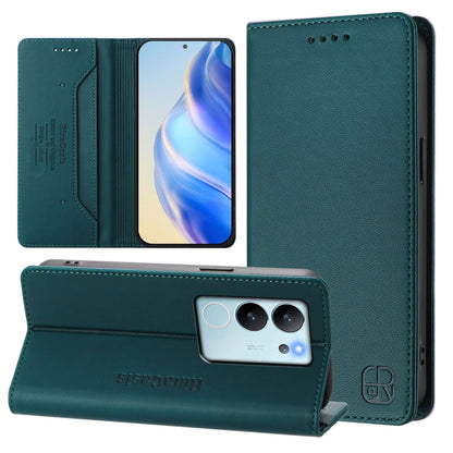 RC01 Dual-Folded Magnetic Suction RFID Leather Phone Case, For vivo V30 5G / V30 Pro Global, For vivo V29e 5G / Y200 5G Global, For vivo V29 5G Global / V29 Pro