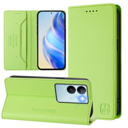 RC01 Dual-Folded Magnetic Suction RFID Leather Phone Case, For vivo V30 5G / V30 Pro Global, For vivo V29e 5G / Y200 5G Global, For vivo V29 5G Global / V29 Pro