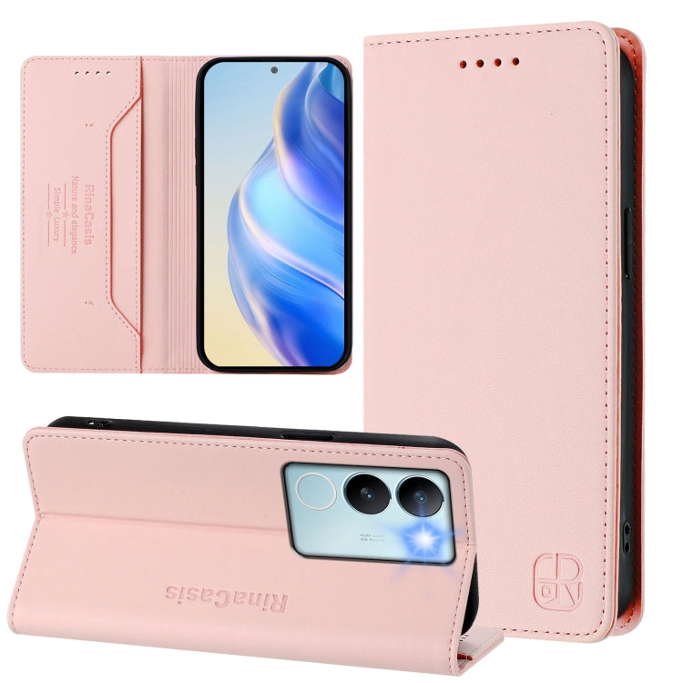 RC01 Dual-Folded Magnetic Suction RFID Leather Phone Case, For vivo V30 5G / V30 Pro Global, For vivo V29e 5G / Y200 5G Global, For vivo V29 5G Global / V29 Pro